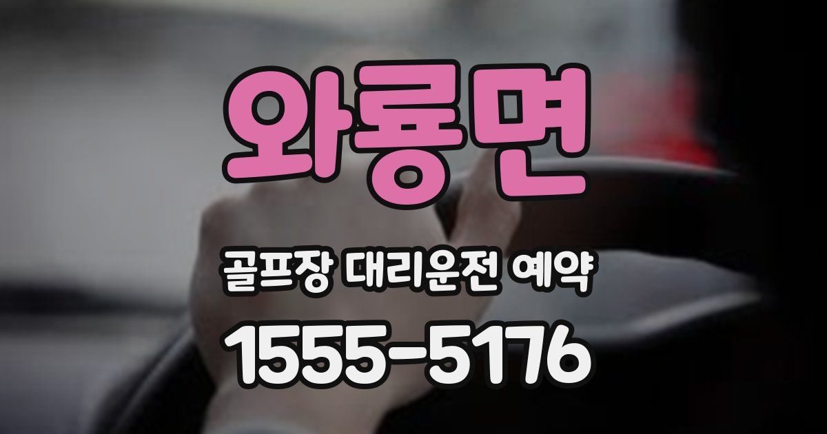 와룡면 골프장 대리운전 예약
