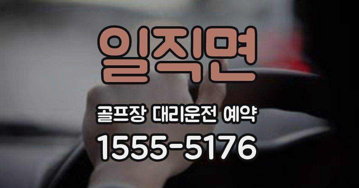 일직면 골프장 대리운전 예약