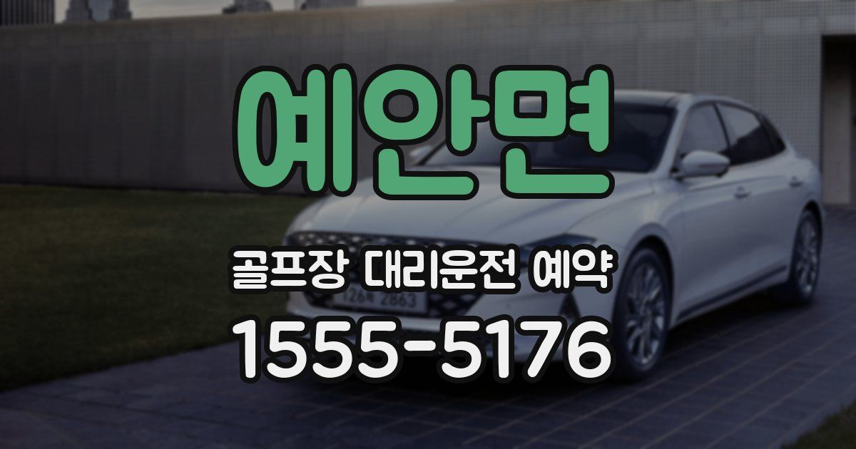 예안면 골프장 대리운전 예약