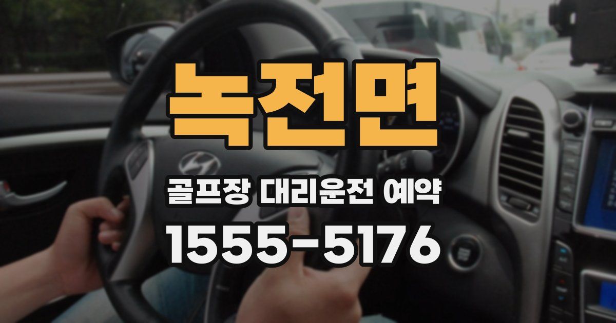 녹전면 골프장 대리운전 예약