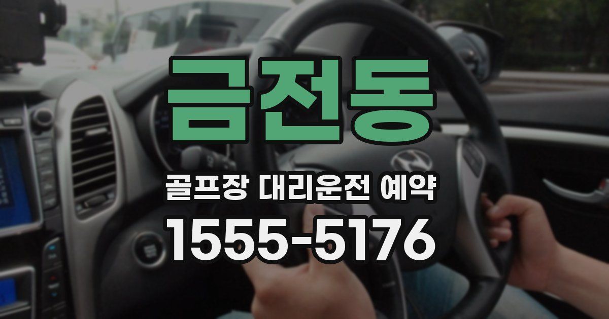 금전동 골프장 대리운전 예약