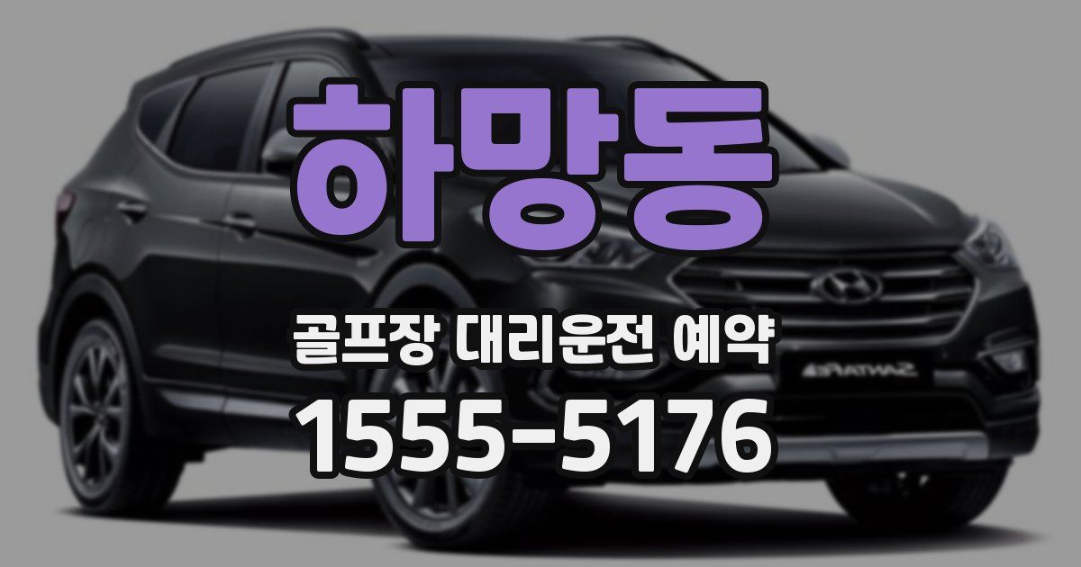 하망동 골프장 대리운전 예약