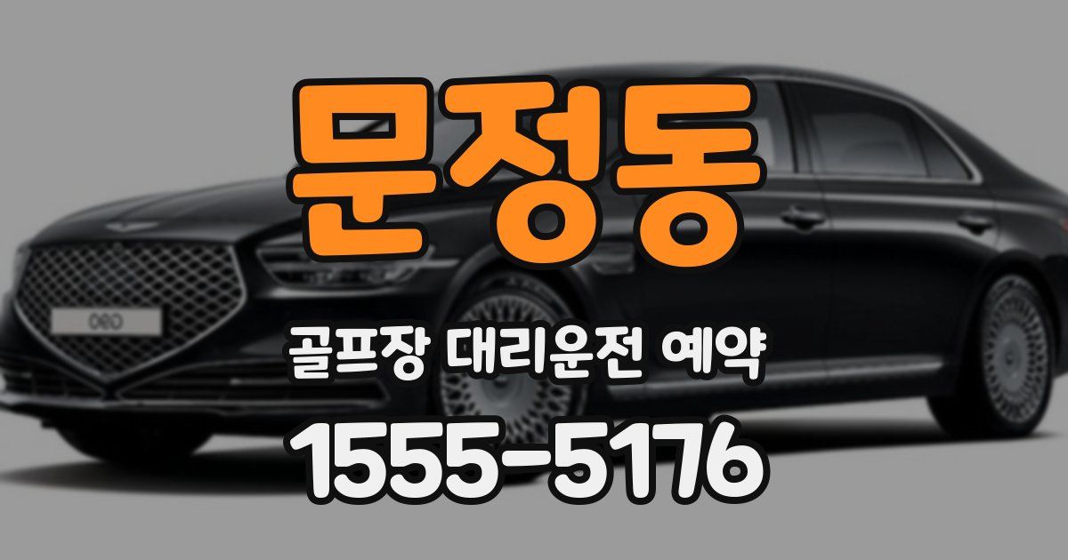 문정동 골프장 대리운전 예약