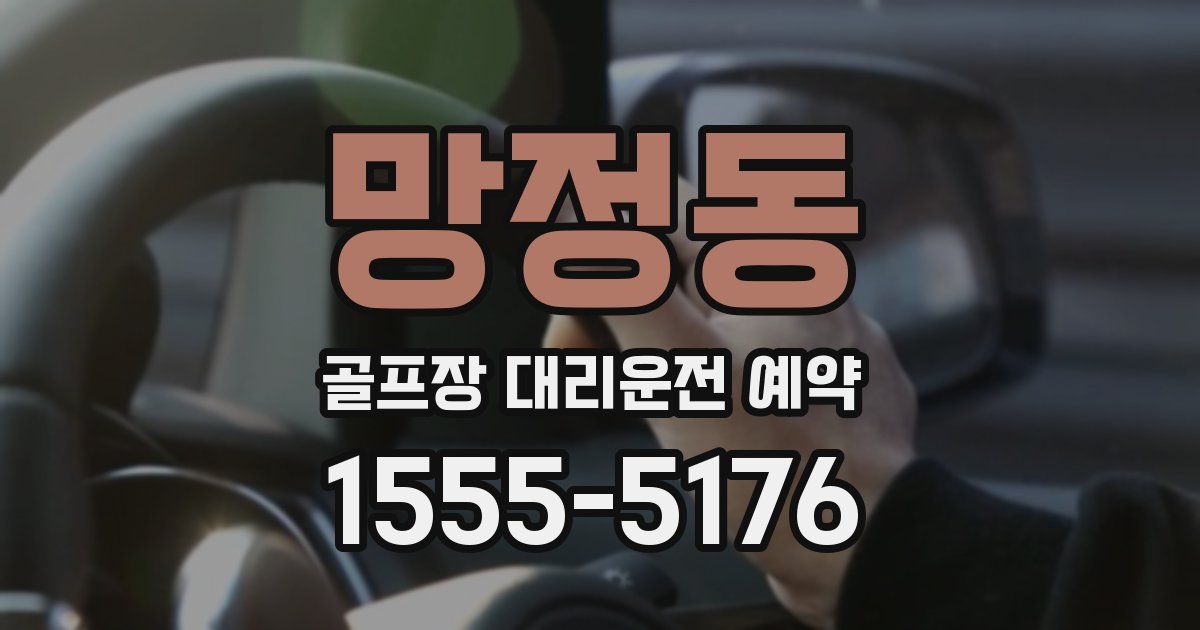 망정동 골프장 대리운전 예약