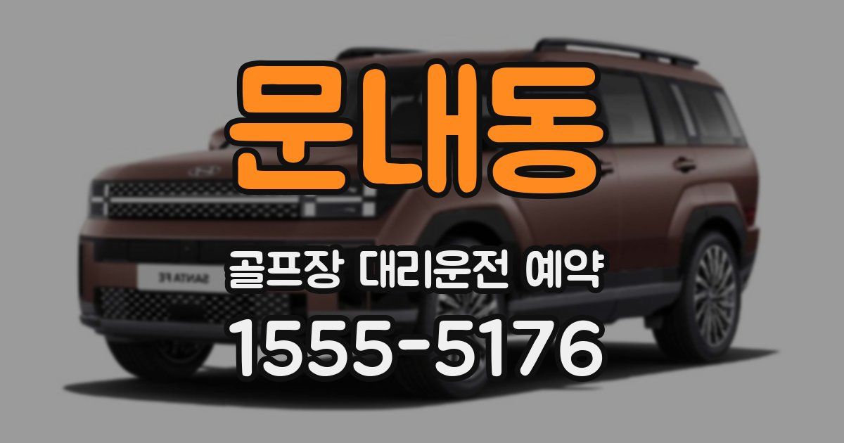 문내동 골프장 대리운전 예약