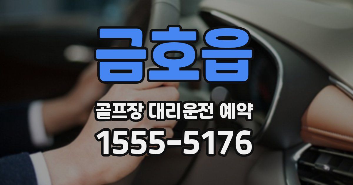금호읍 골프장 대리운전 예약