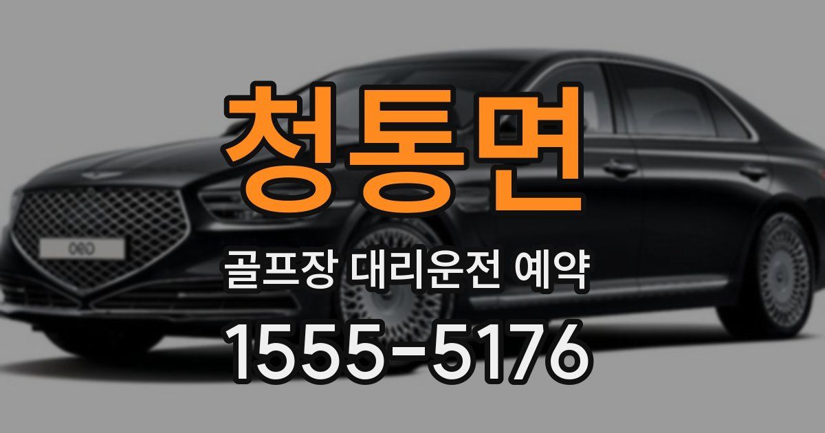 청통면 골프장 대리운전 예약