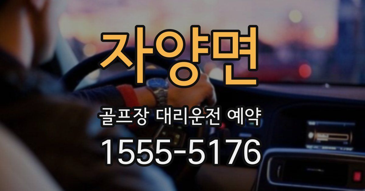 자양면 골프장 대리운전 예약