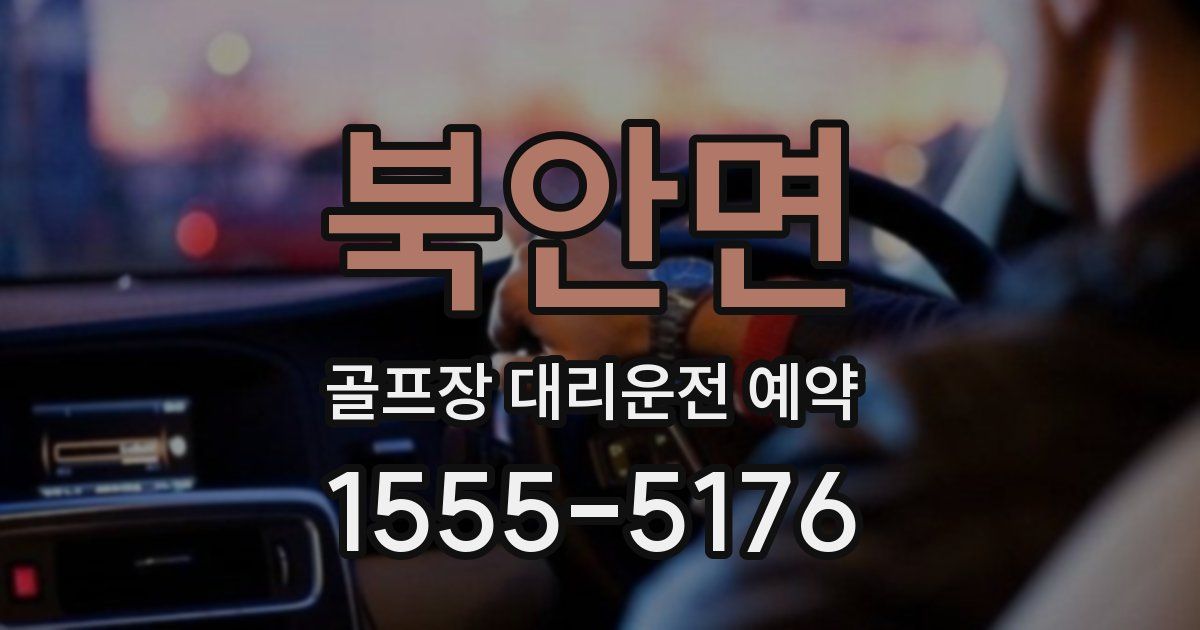 북안면 골프장 대리운전 예약