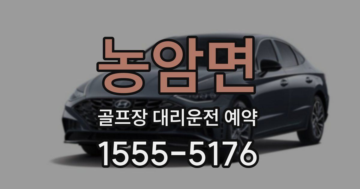 농암면 골프장 대리운전 예약