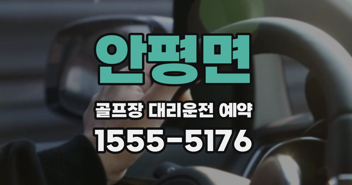 안평면 골프장 대리운전 예약