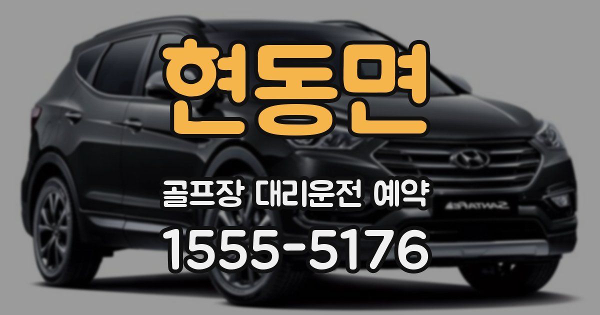 현동면 골프장 대리운전 예약