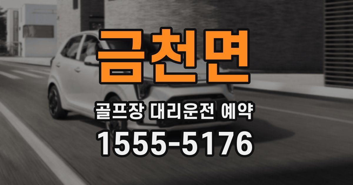금천면 골프장 대리운전 예약