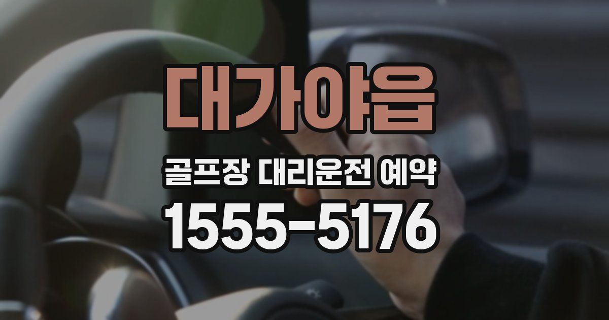 대가야읍 골프장 대리운전 예약