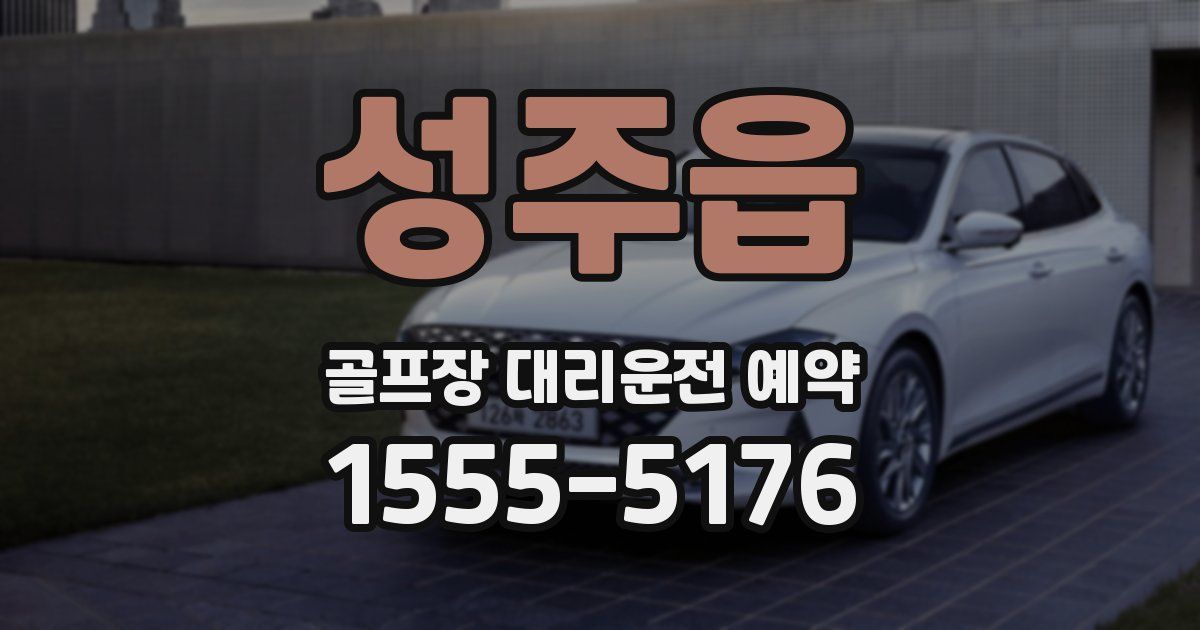 성주읍 골프장 대리운전 예약
