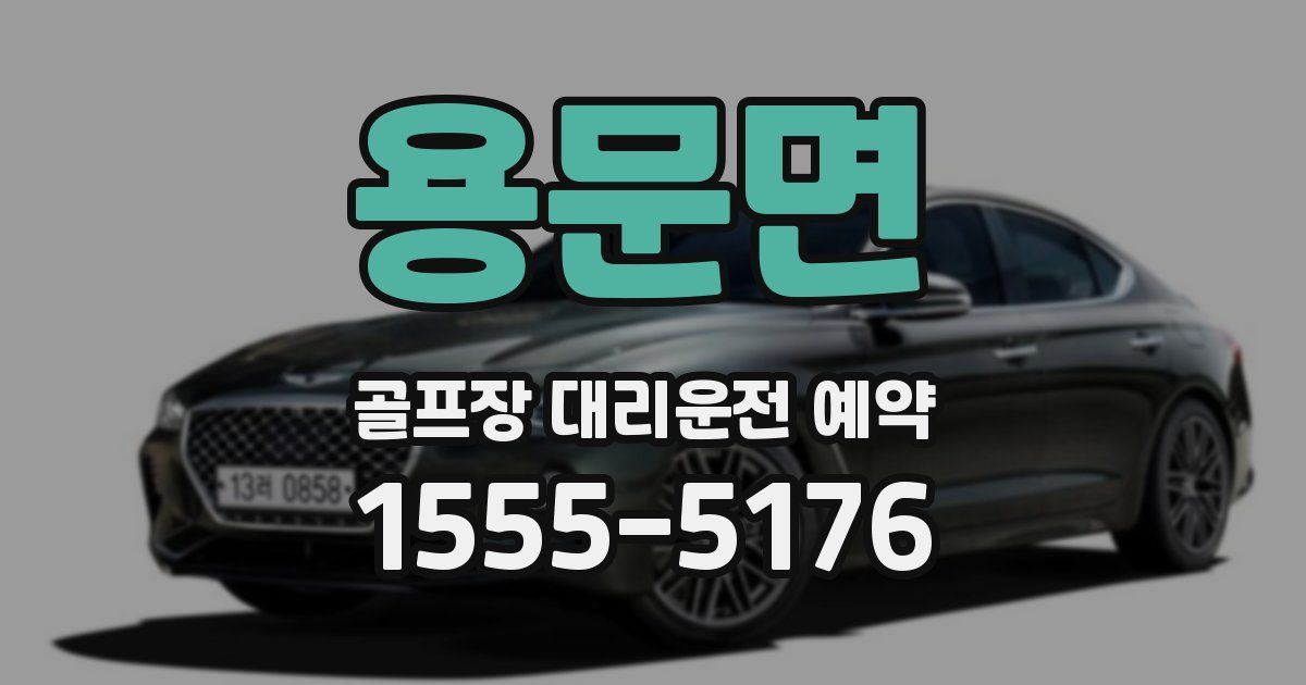 용문면 골프장 대리운전 예약
