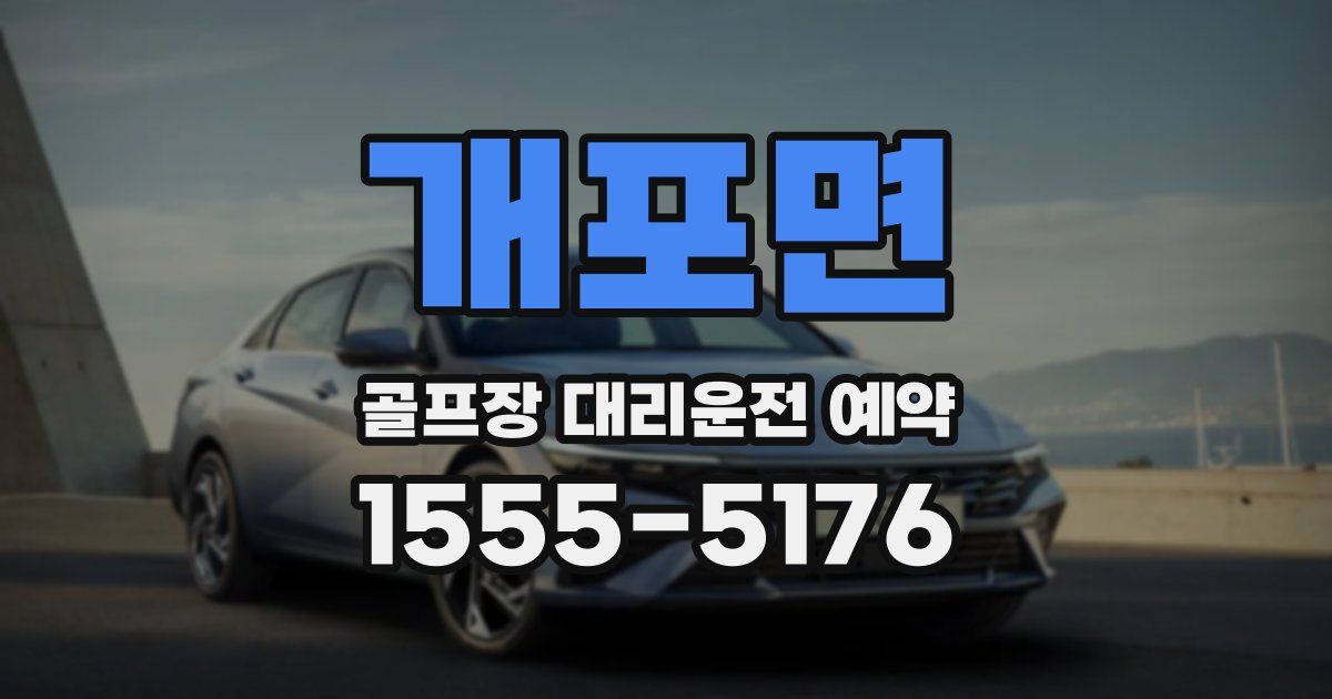 개포면 골프장 대리운전 예약
