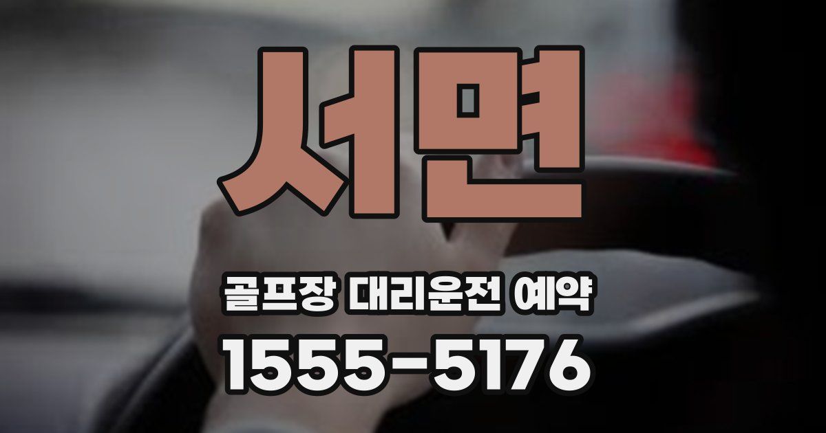 서면 골프장 대리운전 예약