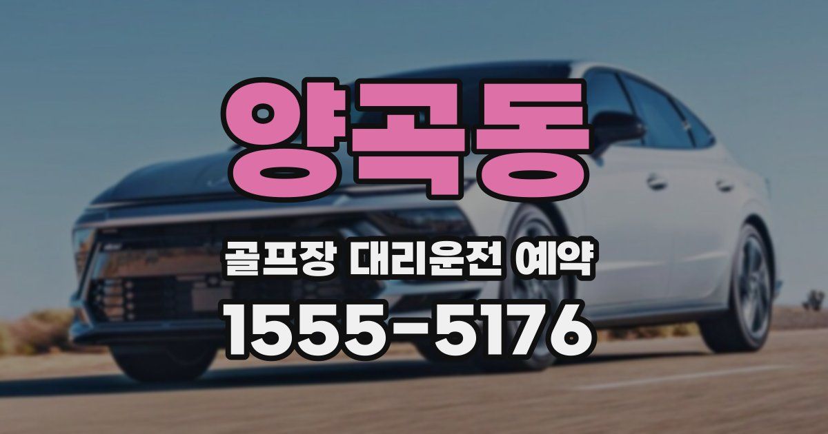 양곡동 골프장 대리운전 예약