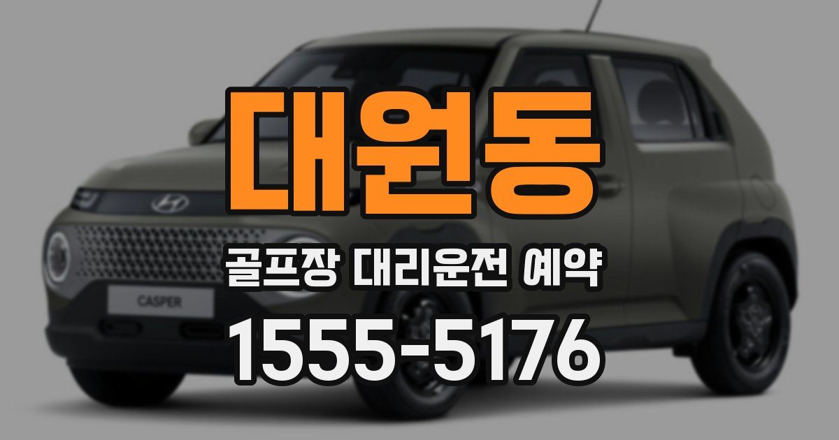 대원동 골프장 대리운전 예약