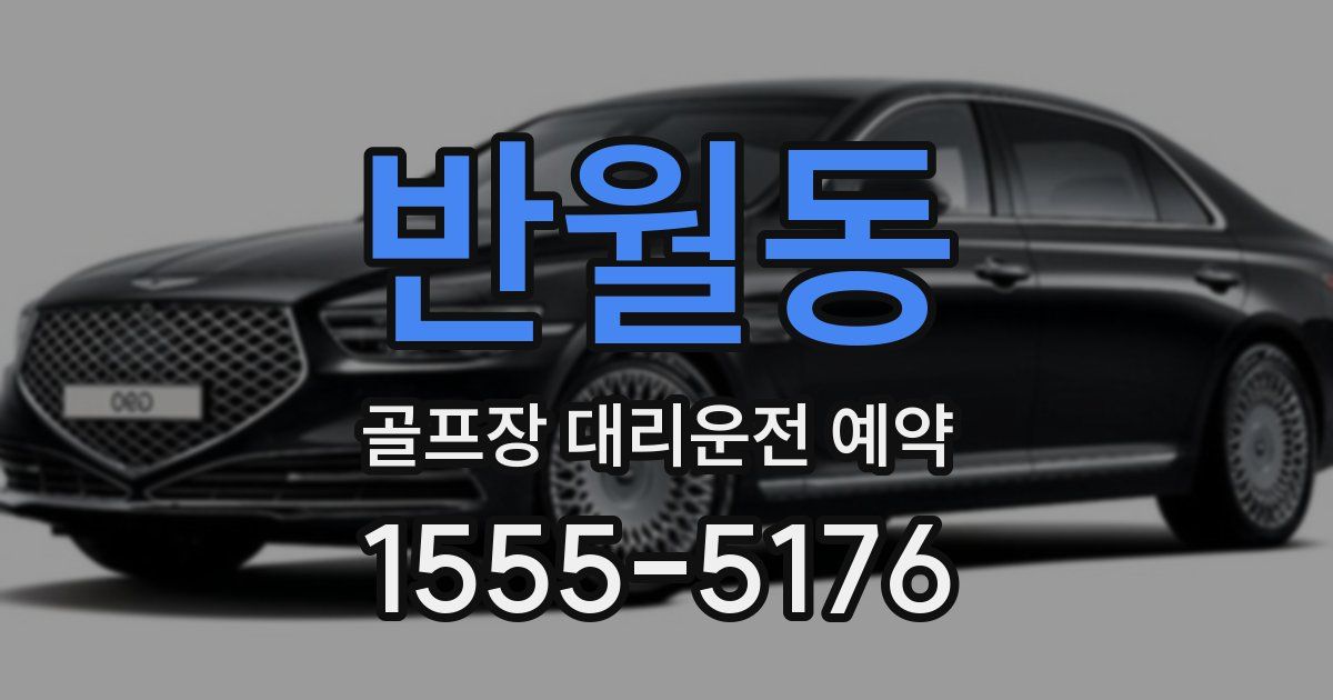 반월동 골프장 대리운전 예약