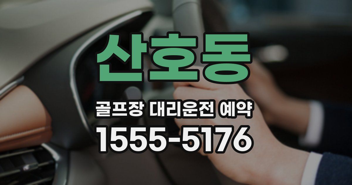 산호동 골프장 대리운전 예약
