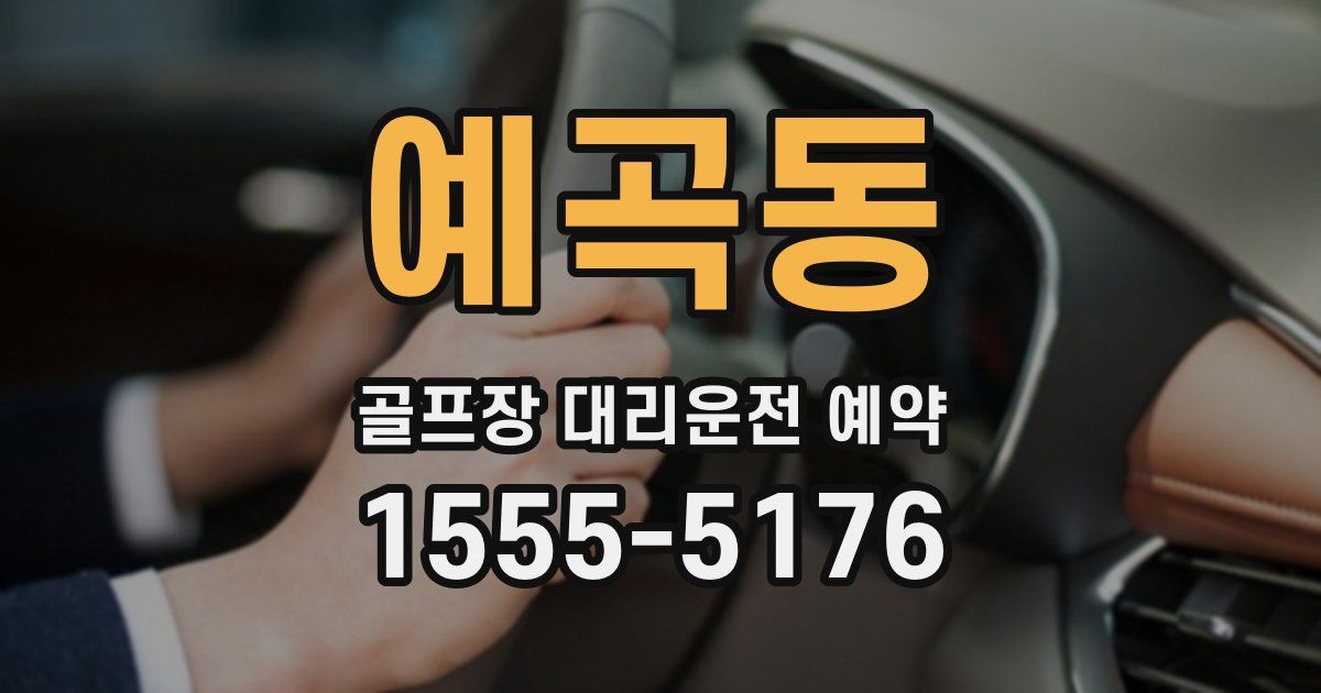 예곡동 골프장 대리운전 예약