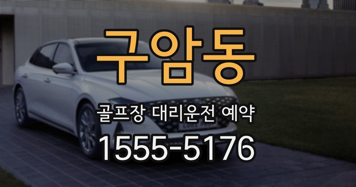 구암동 골프장 대리운전 예약