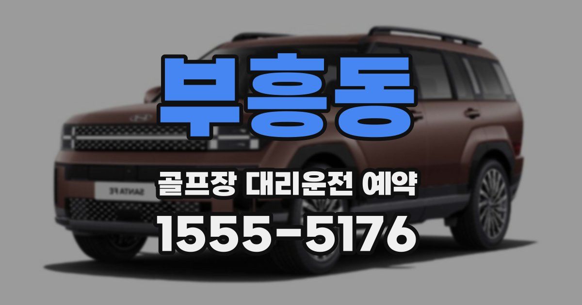부흥동 골프장 대리운전 예약