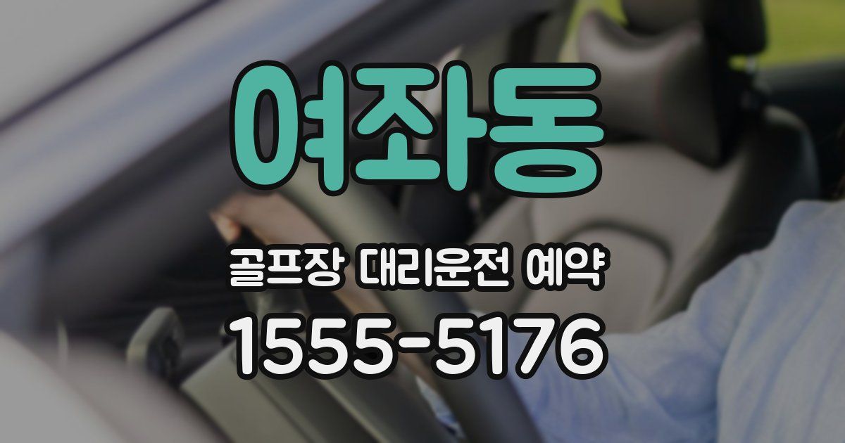 여좌동 골프장 대리운전 예약