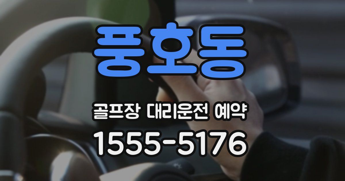 풍호동 골프장 대리운전 예약