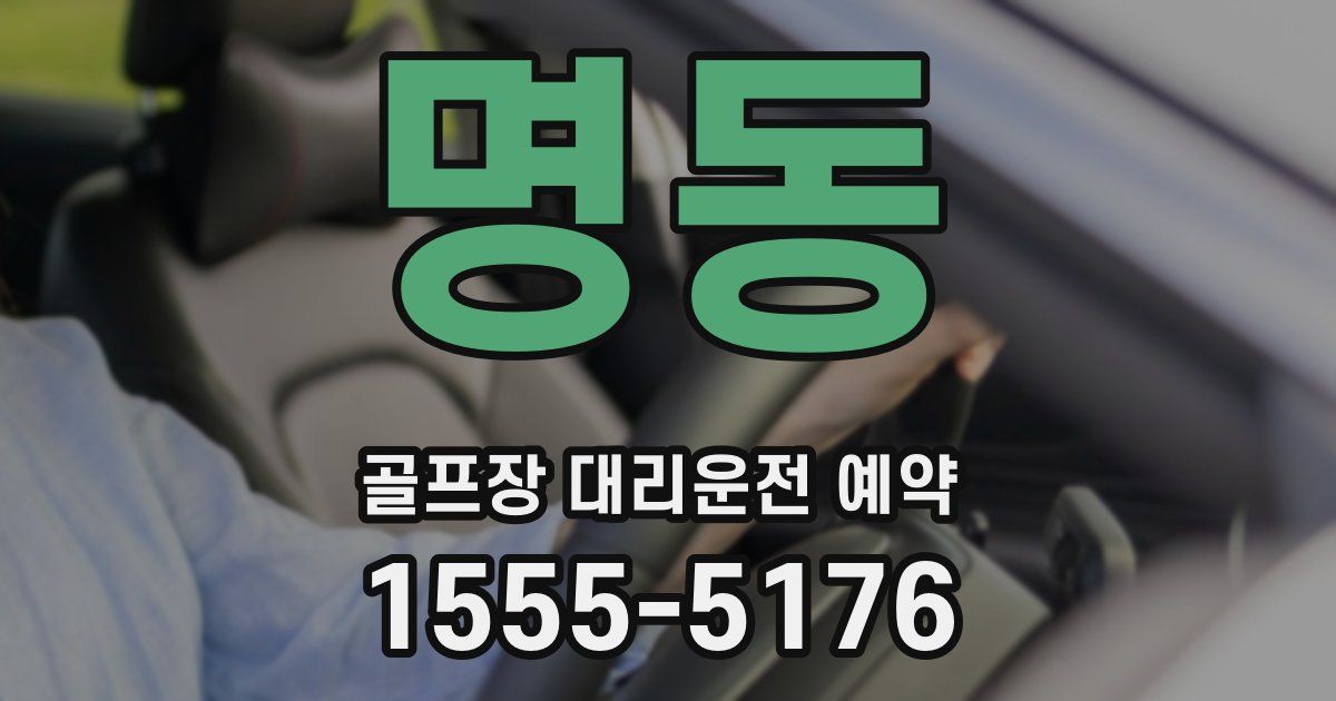 명동 골프장 대리운전 예약