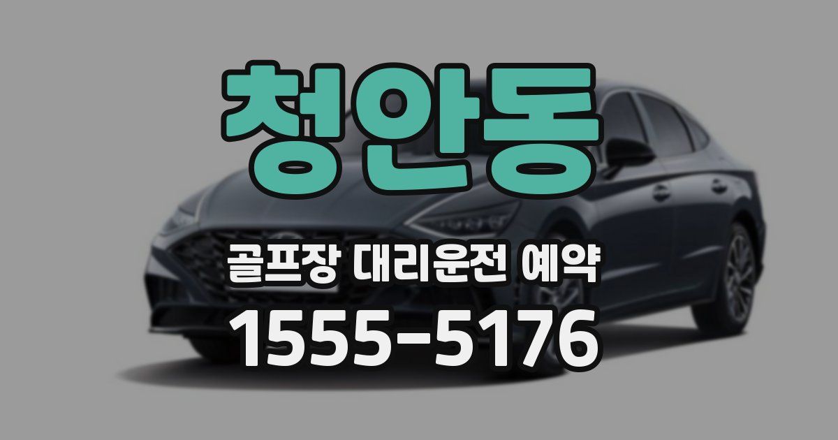 청안동 골프장 대리운전 예약