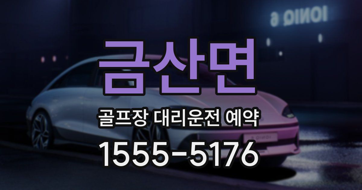 금산면 골프장 대리운전 예약