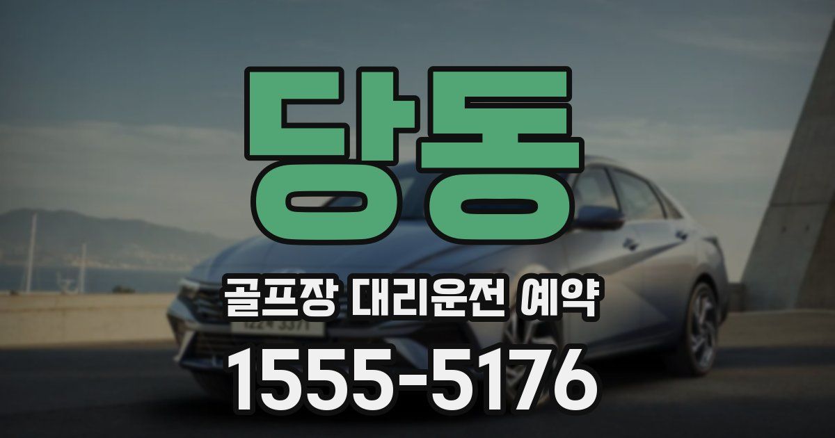 당동 골프장 대리운전 예약