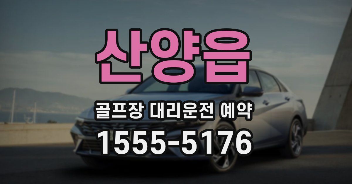 산양읍 골프장 대리운전 예약