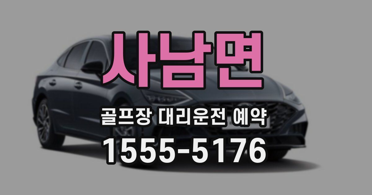 사남면 골프장 대리운전 예약
