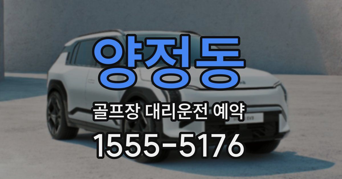양정동 골프장 대리운전 예약