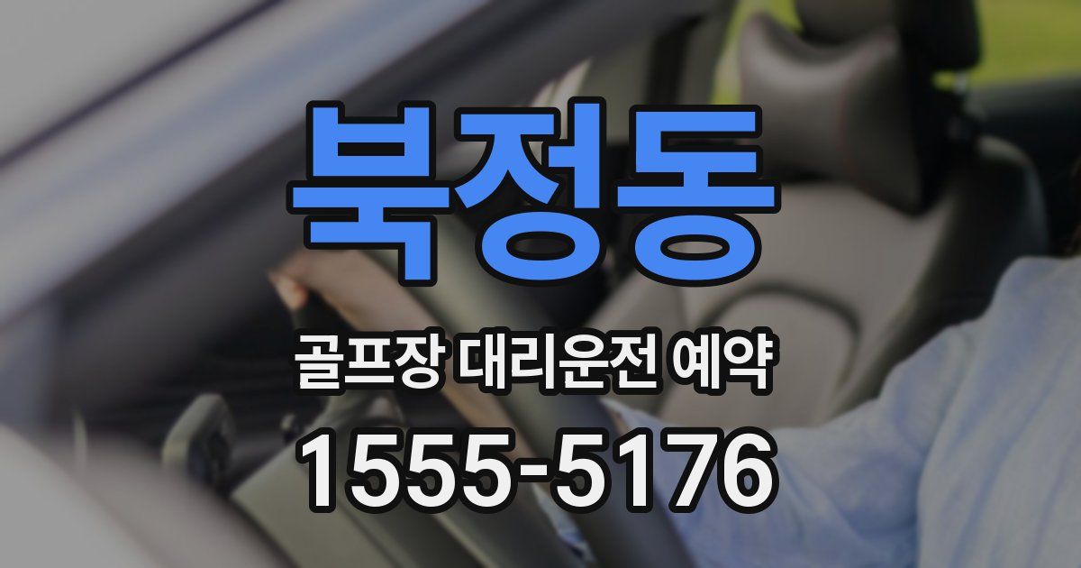 북정동 골프장 대리운전 예약