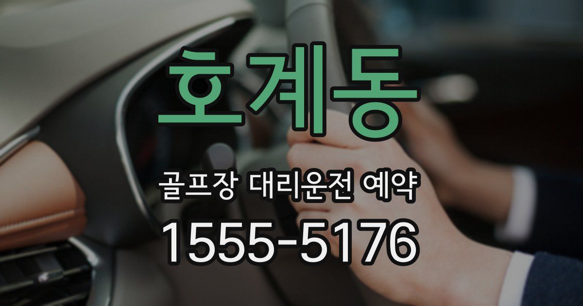 호계동 골프장 대리운전 예약