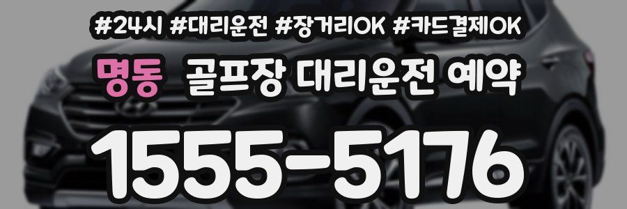명동 골프장 대리운전 예약