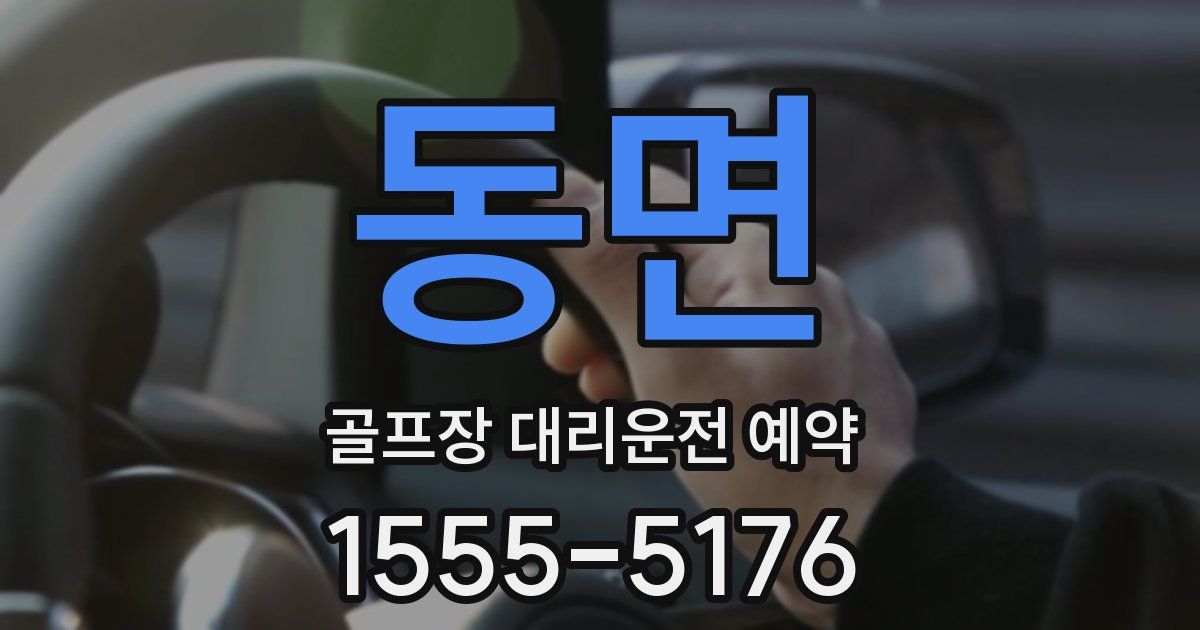동면 골프장 대리운전 예약