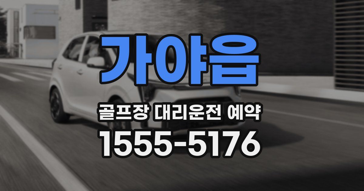 가야읍 골프장 대리운전 예약