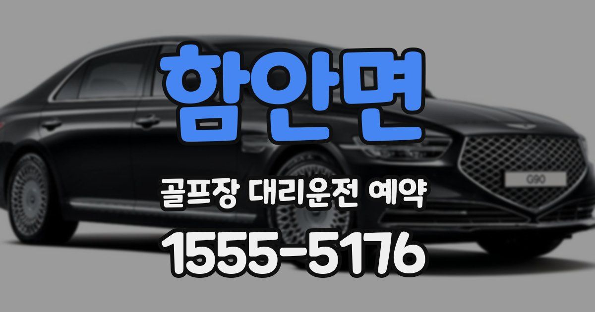 함안면 골프장 대리운전 예약