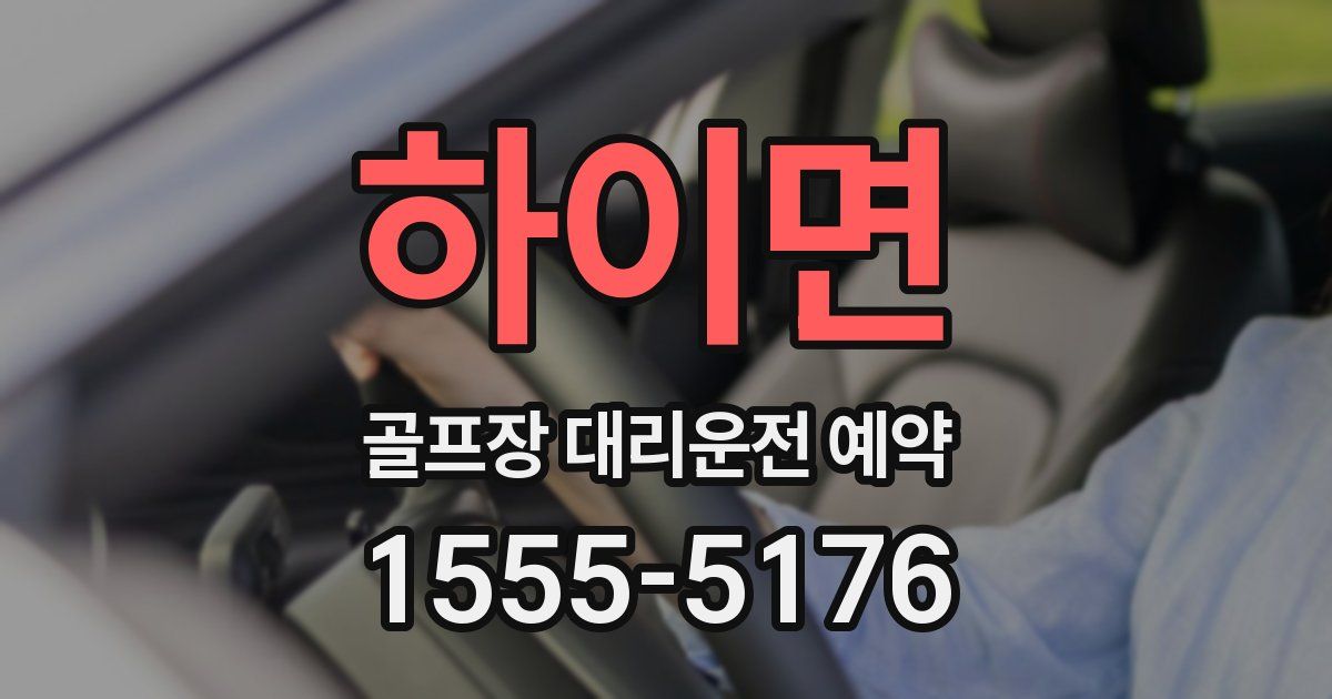 하이면 골프장 대리운전 예약