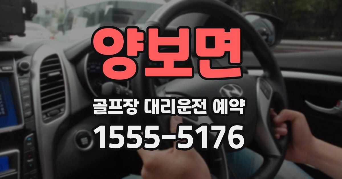 양보면 골프장 대리운전 예약