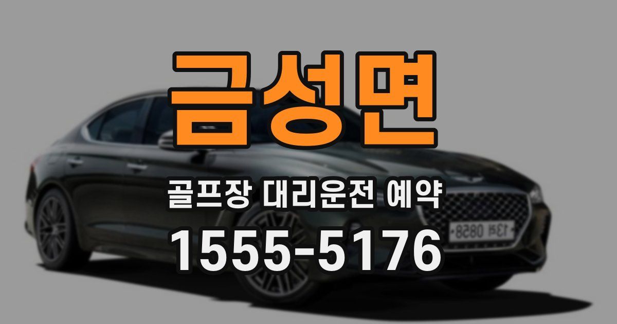 금성면 골프장 대리운전 예약