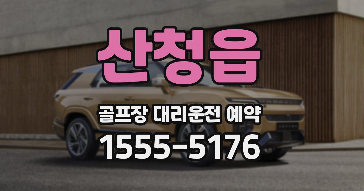 산청읍 골프장 대리운전 예약