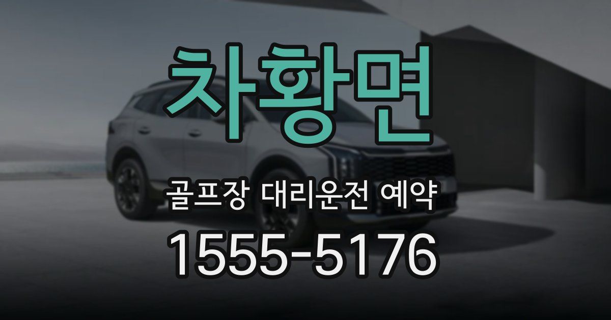 차황면 골프장 대리운전 예약