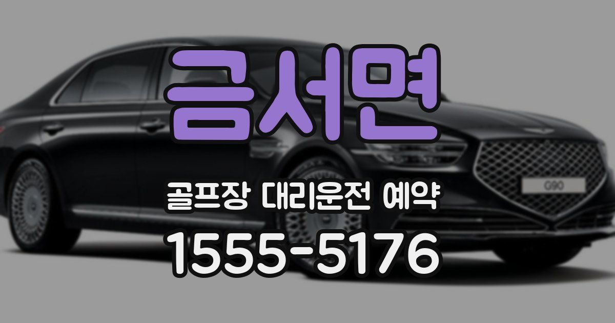 금서면 골프장 대리운전 예약